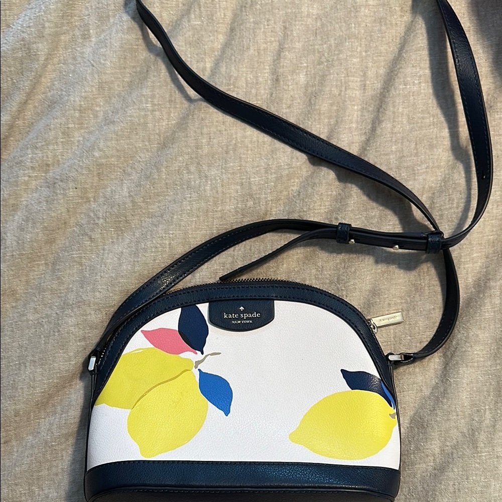 Kate Spade White and Yellow lemon Crossbody Bag